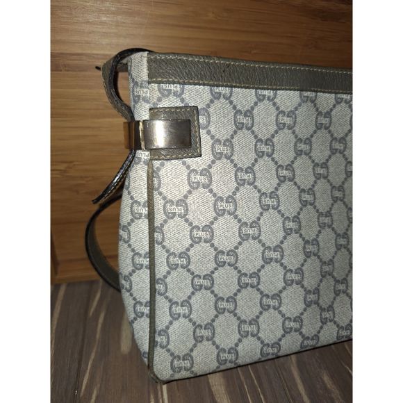 Vintage Gucci Plus Coated Canvas Brown Beige Bag, Certificate of Authenticity - Picture 7 of 15